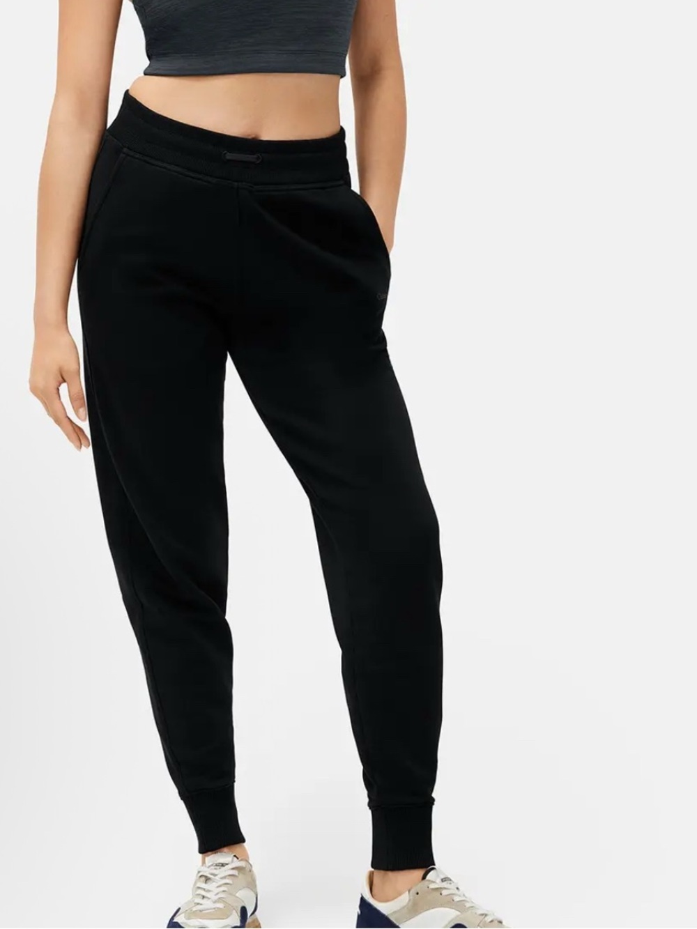 Outdoor Voices Black Joggers with Elastic Cuffs